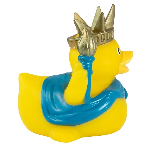 3" x 3.25" x 3.25" Statue of Liberty themed rubber duck.... from ASI 34415 Alpi International LTD