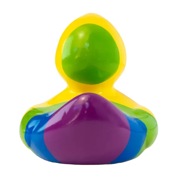 3.25" x 3" x 3" rainbow colored rubber duck.... from ASI 34415 Alpi International LTD