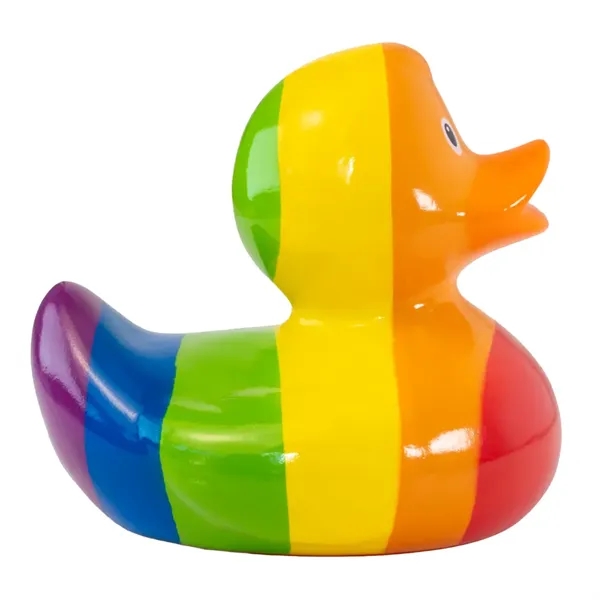 3.25" x 3" x 3" rainbow colored rubber duck.... from ASI 34415 Alpi International LTD