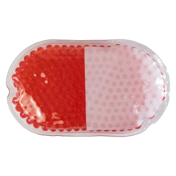2.75" x 4.5" pill capsule shaped gel beads hot/cold pack.... from ASI 34415 Alpi International LTD