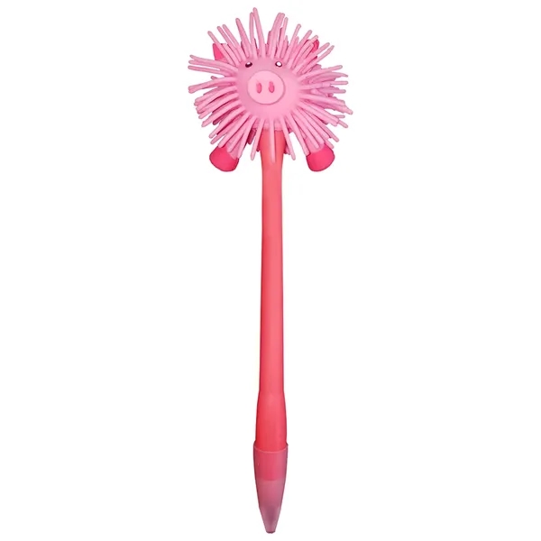 Ballpoint pen with spiky pig topper and removable cap.... from ASI 34415 Alpi International LTD