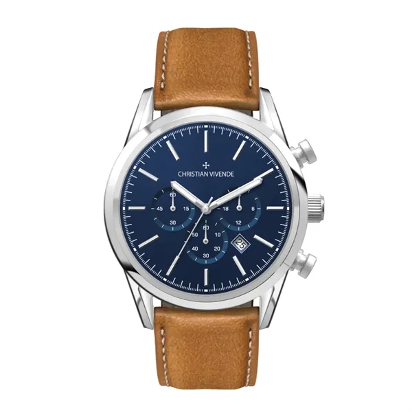 42MM STEEL SILVER CASE, CHRONOGRAPH MVMT, BLUE DIA...... from ASI 67866 Logomark/Valumark