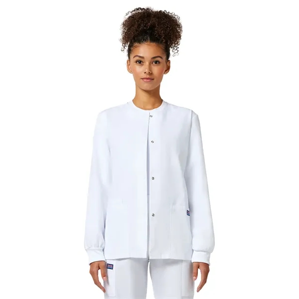Cherokee WW Originals Women's Snap Front Warm-Up Jacket... from ASI 86018 Scrub Authority / Uniform Stores
