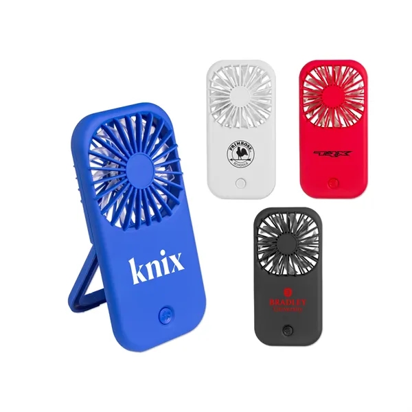 Battery operated desk fan plus 1 color pad print imprint on... from ASI 37218 Athena Promo (tm)