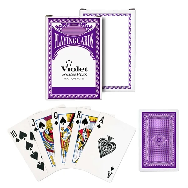 Standard deck of playing cards with custom imprint on the card... from ASI 63549 Jornik Manufacturing Corp
