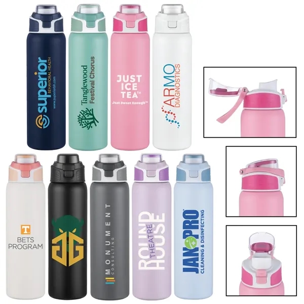 28 oz. double walled vacuum insulated owala style water bottle... from ASI 57655 STOPNGO Line