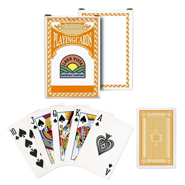 Standard deck of playing cards with a full-color imprint on the... from ASI 63549 Jornik Manufacturing Corp