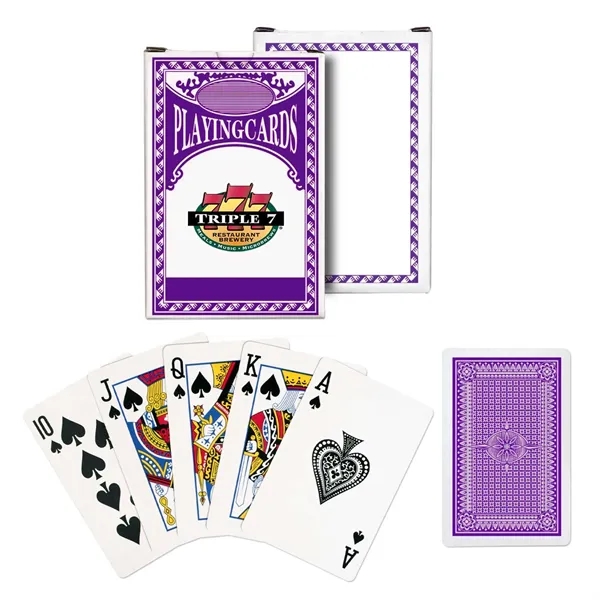 Standard deck of playing cards with a full-color imprint on the... from ASI 63549 Jornik Manufacturing Corp