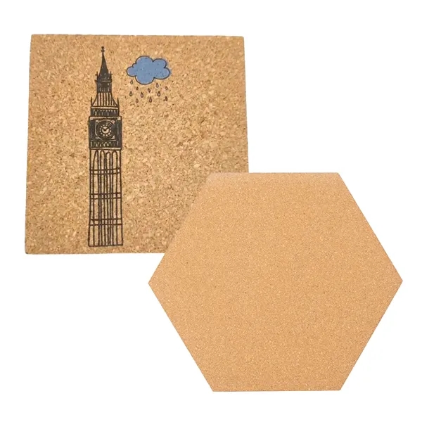 Eco-friendly round cork wood coaster plus full color UV printing on... from ASI 37218 Athena Promo (tm)