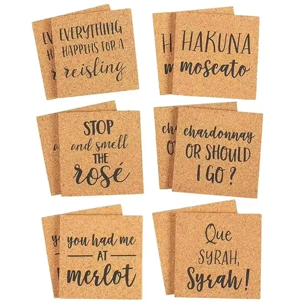 Eco-friendly round cork wood coaster plus full color UV printing on... from ASI 37218 Athena Promo (tm)