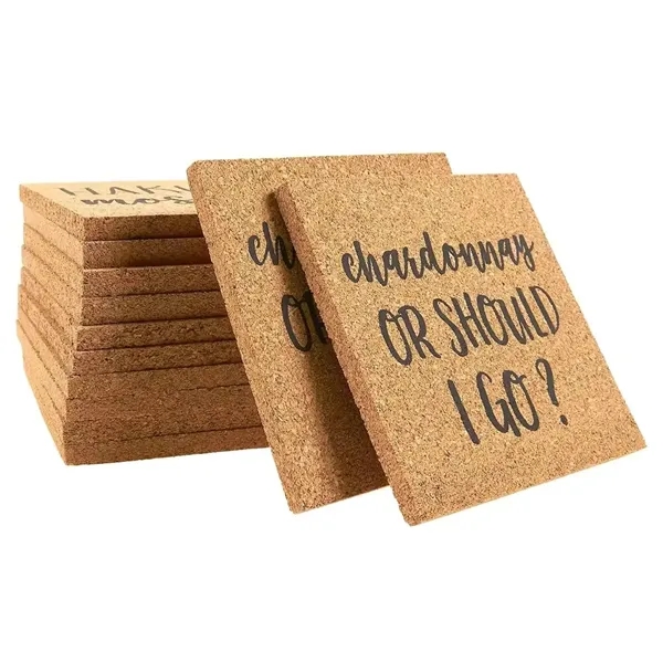 Eco-friendly round cork wood coaster plus full color UV printing on... from ASI 37218 Athena Promo (tm)