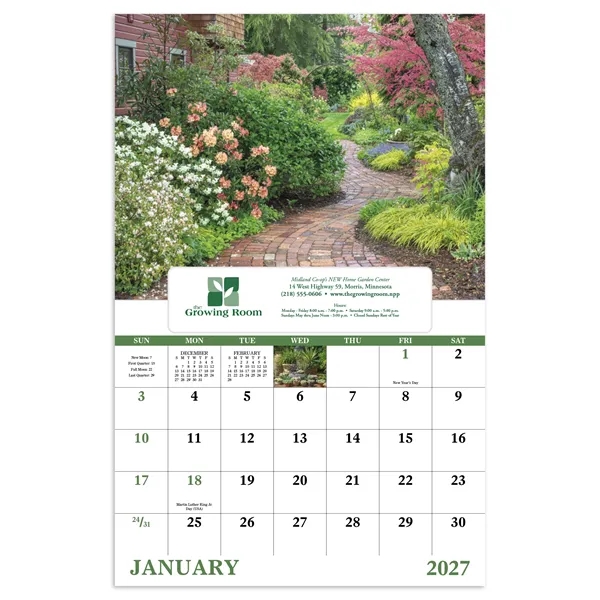 Garden Walk - Window... from ASI 40480 Koozie Group / Norwood Triumph Calendar