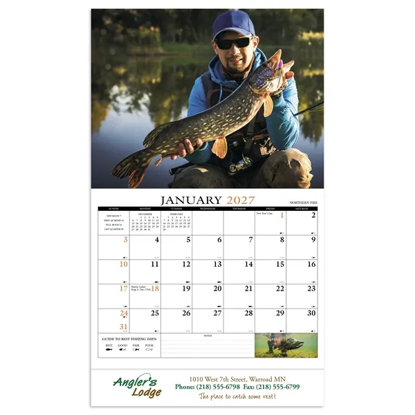 Fishing Guide Appointment Calendar - Stapled... from ASI 40480 Koozie Group / HotLine®