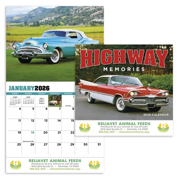 Highway Memories Appointment Calendar - Stapled... from ASI 40480 Koozie Group / HotLine®