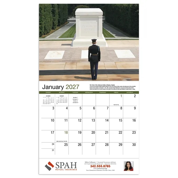 American History Appointment Calendar - Stapled... from ASI 40480 Koozie Group / HotLine®