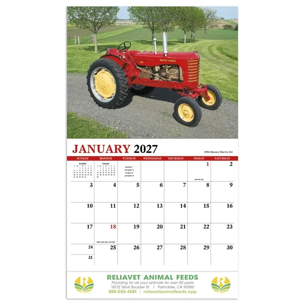 Vintage Tractors Appointment Calendar - Stapled... from ASI 40480 Koozie Group / HotLine®