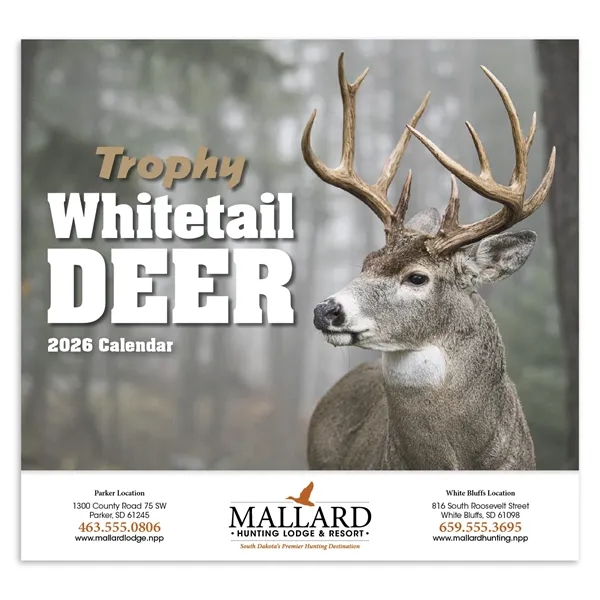Trophy Whitetail Deer Appointment Calendar - Stapled... from ASI 40480 Koozie Group / HotLine®