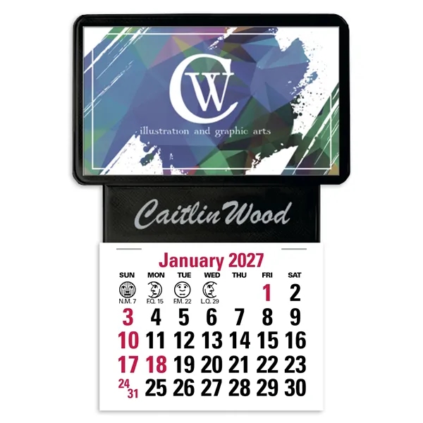 Press-N-Stick Business Card Holder With Imprint And Calen...... from ASI 40480 Koozie Group