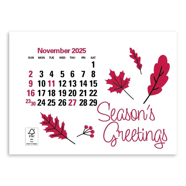 4C Press-N-Stick Header Standard Calendar (14-Month)... from ASI 40480 Koozie Group