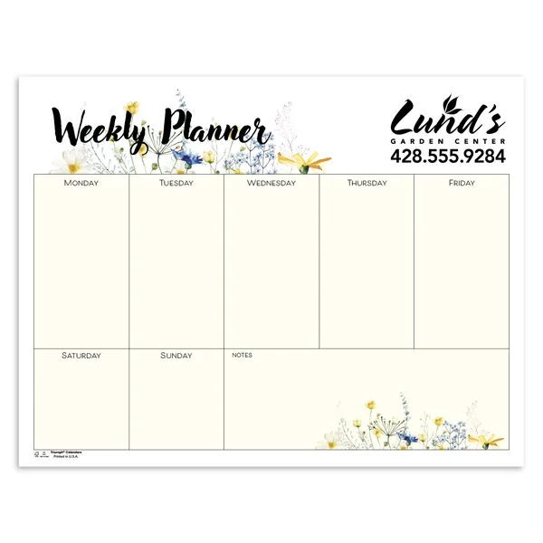 Small Weekly Desk Pad - Floral... from ASI 40480 Koozie Group