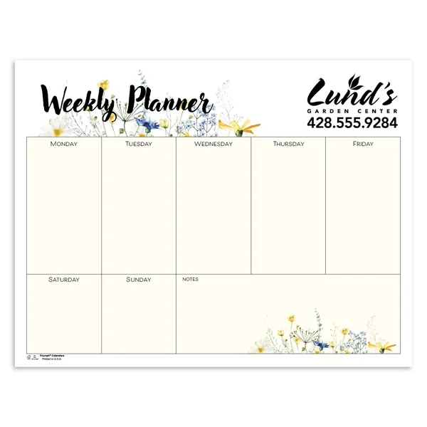 Small Weekly Desk Pad - Floral... from ASI 40480 Koozie Group
