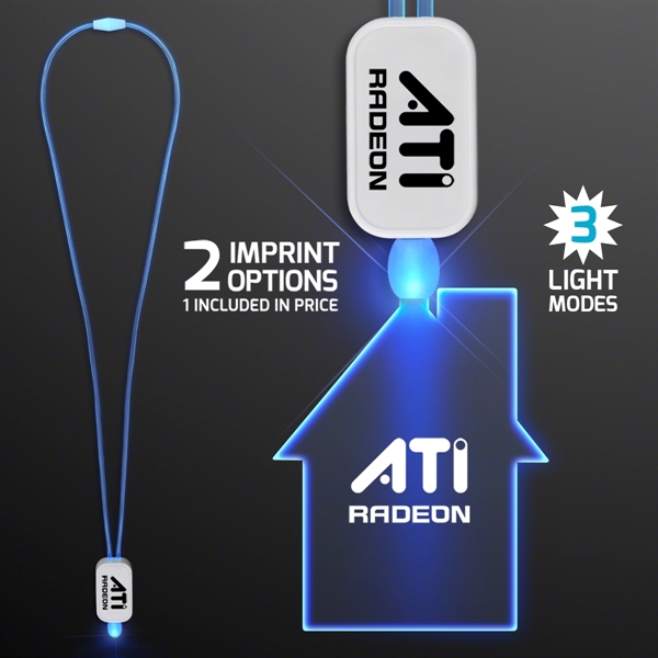 LED Neon Lanyards with Acrylic House Pendant; Imprinted Pricing... from ASI 34194 ALightPromos