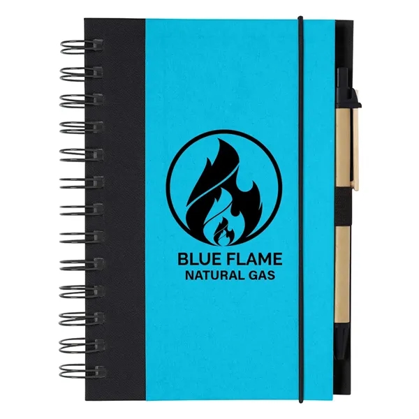 Spiral notebook and pen with elastic pen loop and elastic band... from ASI 61125 Hit Promotional Products / Hit®