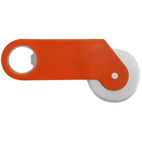 Travel-friendly dual tool features a plastic wheel and metal bottle opener.... from ASI 74585 Nu Promo International / Nu Promo Line
