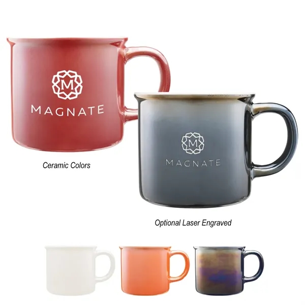 15-ounce ceramic campfire mug with ear-shaped handle and lip edge.... from ASI 61125 Hit Promotional Products / Hit®