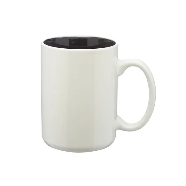 15 oz. two tone ceramic mug with glossy white exterior with... from ASI 37218 Athena Promo (tm)