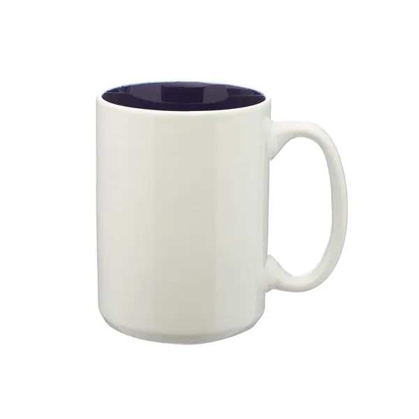 15 oz. two tone ceramic mug with glossy white exterior with... from ASI 37218 Athena Promo (tm)