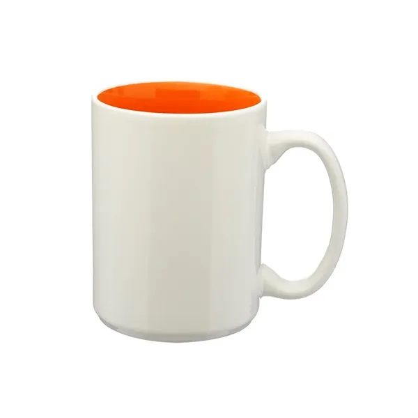 15 oz. two tone ceramic mug with glossy white exterior with... from ASI 37218 Athena Promo (tm)