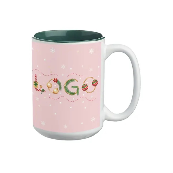 15 oz. two tone photo sublimation ceramic mug with glossy white... from ASI 37218 Athena Promo (tm)