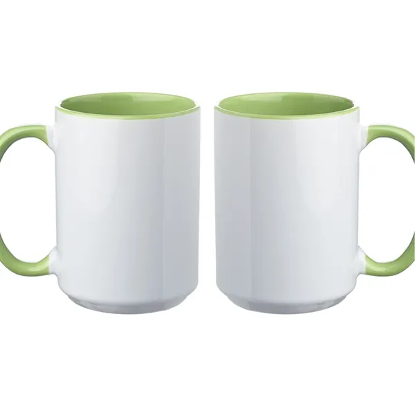 15 oz. two tone photo sublimation ceramic mug with glossy white... from ASI 37218 Athena Promo (tm)