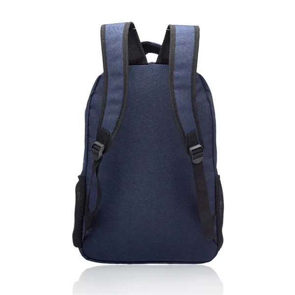 PVC polyester backpack with laptop pocket, adjustable straps, zipper closure, carry... from ASI 39552 BEL Promo
