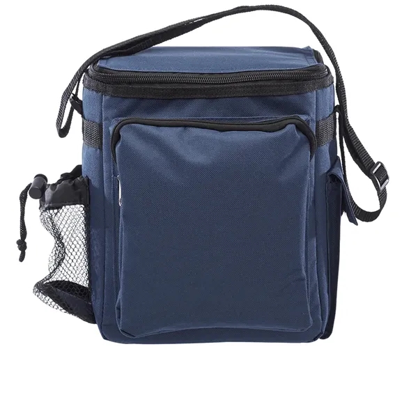 Insulated lunch bag with top zipper closure, two side pockets, one... from ASI 39552 BEL Promo
