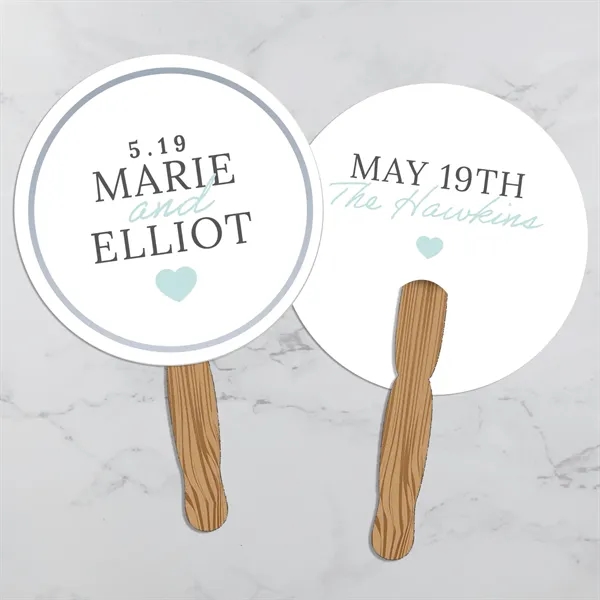 12.50"H x 8.50"W house shaped hand held 120 # paper fan... from ASI 54040 Fey Promo