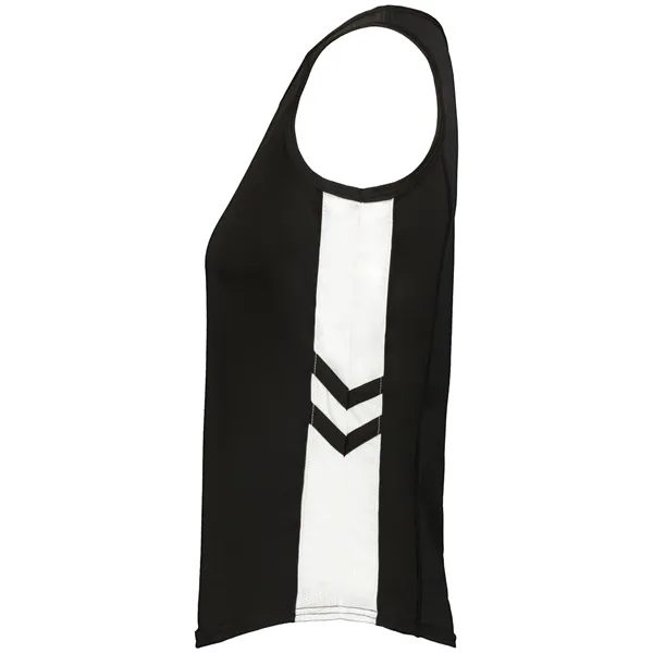 The Ladies Medal Track Jersey is made from 100% polyester pique... from ASI 37461 Augusta Sportswear