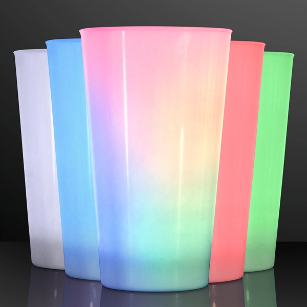 Blank or Imprinted. LED glow cup, 16 oz.... from ASI 34194 ALightPromos / Alight Promotional Products