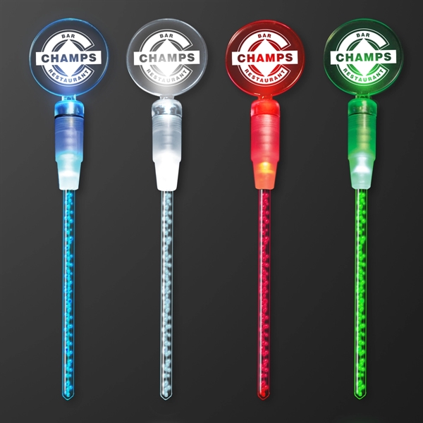 Blank or Imprinted. Deluxe Dual LED Cocktail Stirrer illuminates both the... from ASI 34194 ALightPromos / Alight Promotional Products