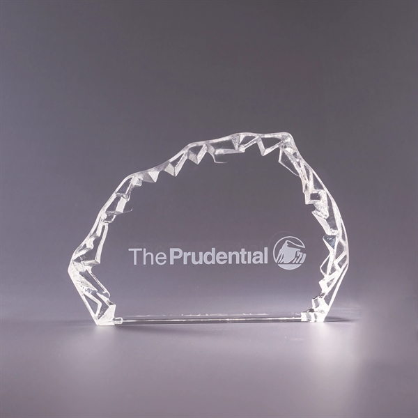 Optic crystal award with deep etch imprint on one side with... from ASI 62985 J. Charles