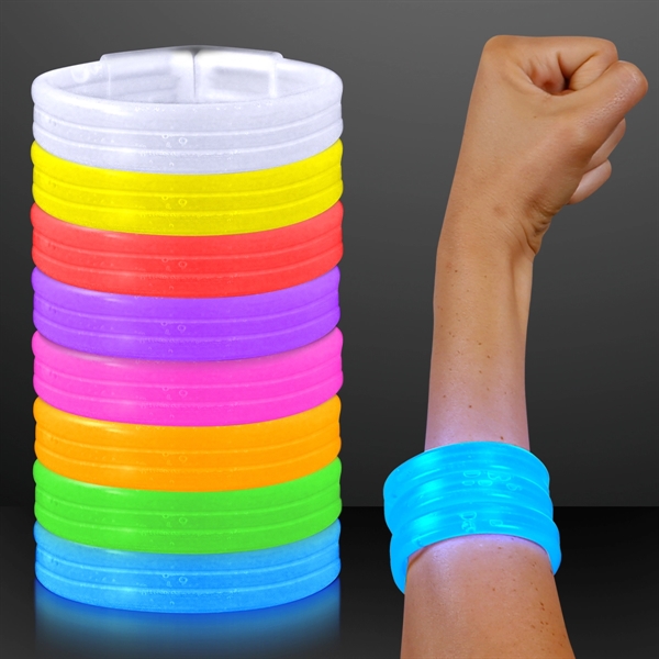Blank or Imprinted. Custom thick glow bracelet bangles.... from ASI 34194 ALightPromos / Alight Promotional Products
