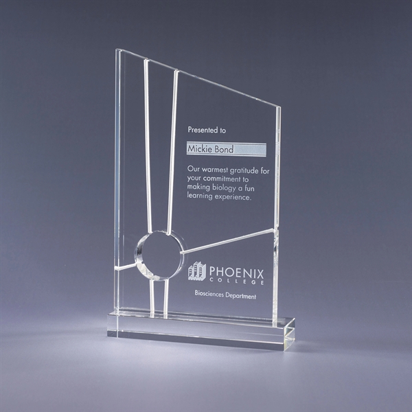 9.75" x 6" x 1.75" heavy optic crystal award with deep... from ASI 62985 J. Charles