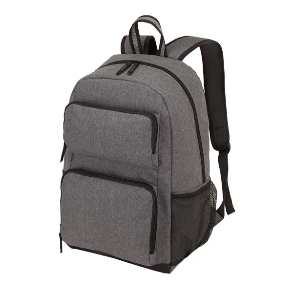 6.62" x 17.75" x 11" two-toned polyester Virginia backpack with padded... from ASI 67866 Logomark/Valumark