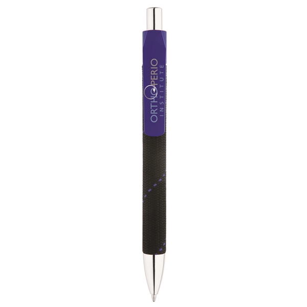 Ballpoint pen with a plastic barrel that is covered in a... from ASI 90859 Tempo Industries Inc / Tempoline