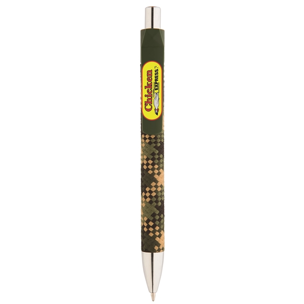 Ballpoint pen with a plastic barrel that is covered in a... from ASI 90859 Tempo Industries Inc / Tempoline