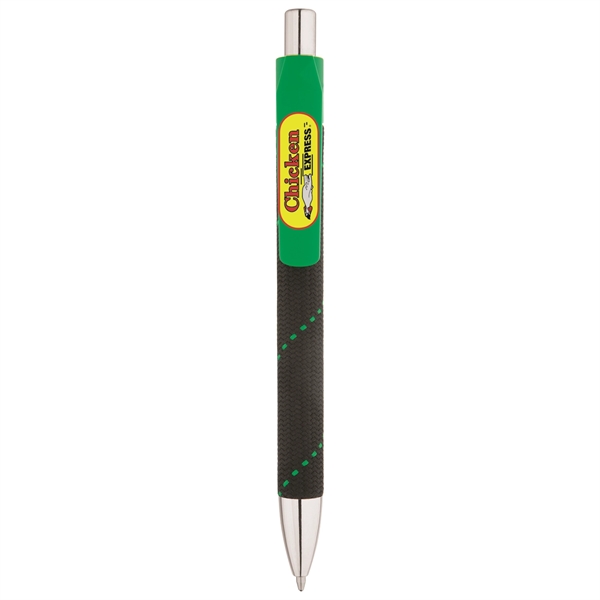 Ballpoint pen with a plastic barrel that is covered in a... from ASI 90859 Tempo Industries Inc / Tempoline