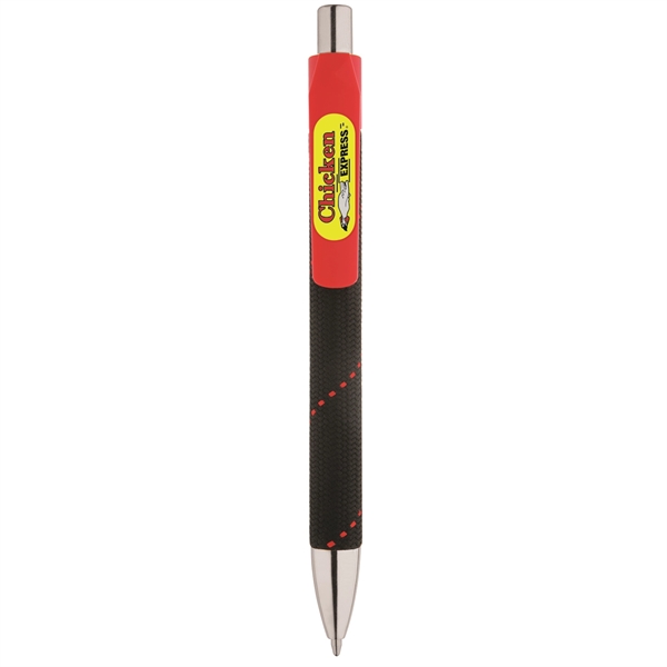 Ballpoint pen with a plastic barrel that is covered in a... from ASI 90859 Tempo Industries Inc / Tempoline