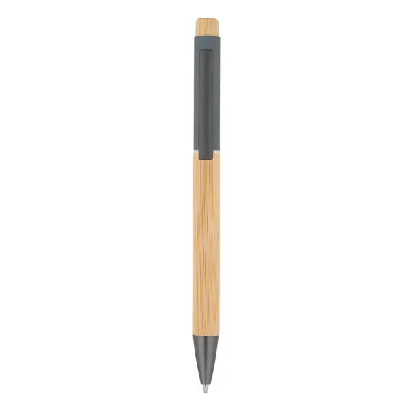 Bamboo Barrel with Gunmetal Clip Pen... from ASI 79530 Prime Line