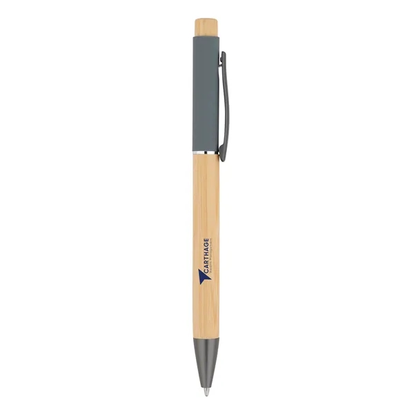 Bamboo Barrel with Gunmetal Clip Pen... from ASI 79530 Prime Line